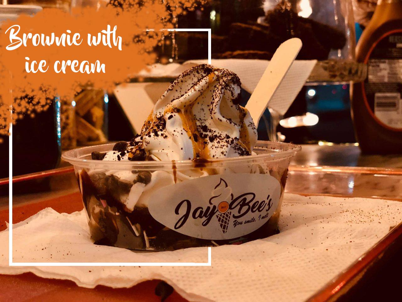 Brownie Ice Cream with Chocolate